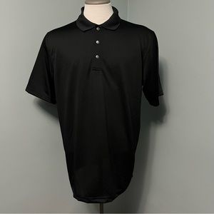 HARRITON NWT black polo golf shirt men’s size large short sleeves